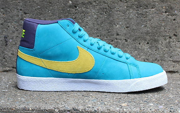 Nike SB Blazer Premium Aquamarine / Electrolime / White / Dark